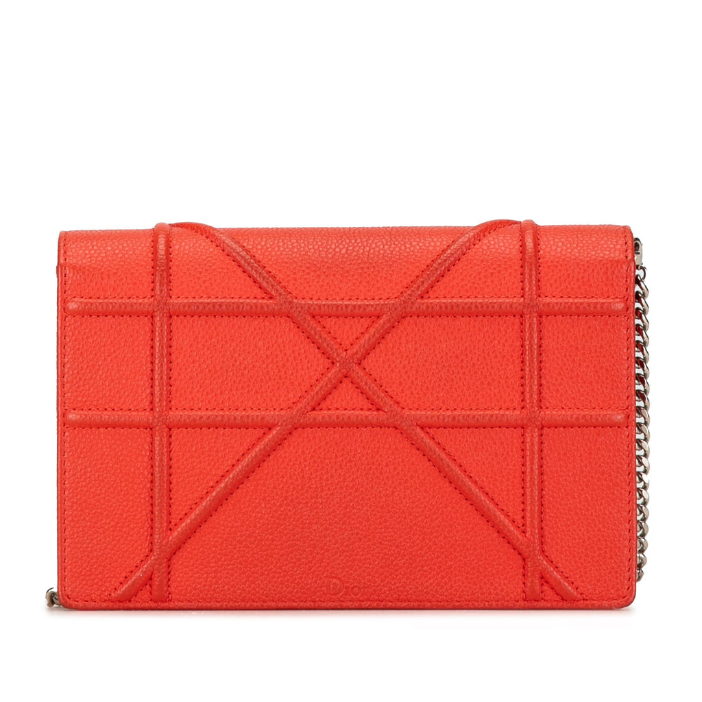 Dior Grained Calfskin Diorama Wallet on Chain (SHG-R9FwaV)
