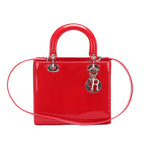Dior Lady Dior Patent Leather Satchel (SHG-jr9q1s)