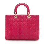 Dior Lambskin Lady Dior Large Tote - FINAL SALE (SHF-17599)