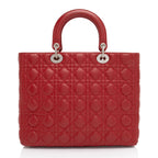 Dior Lambskin Lady Dior Large Tote (SHF-EoHgFY)