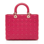 Dior Lambskin Lady Dior Large Tote (SHF-OVsaOG)