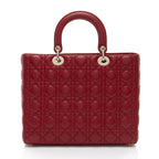 Dior Lambskin Lady Dior Large Tote (SHF-QajY9m)