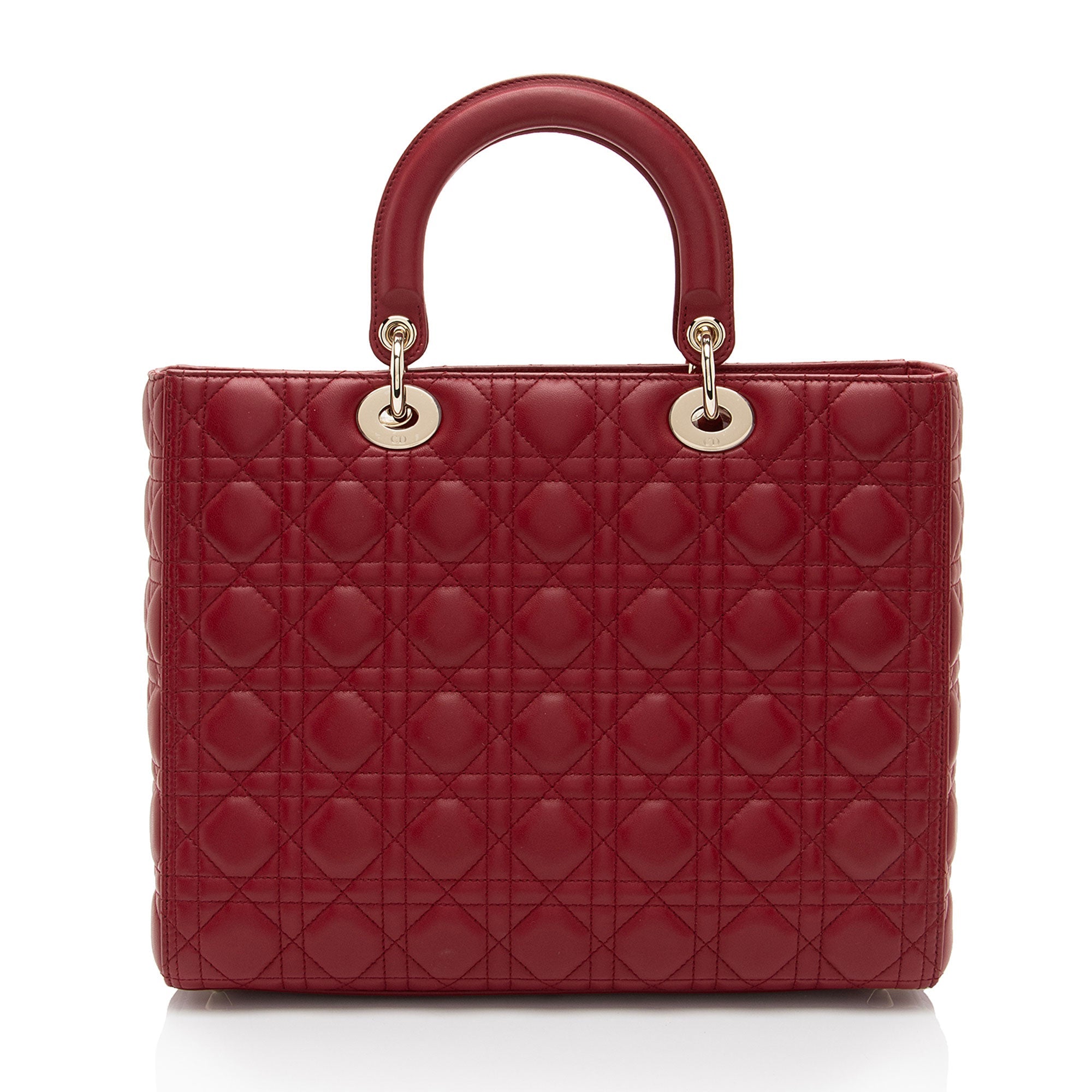 Dior Lambskin Lady Dior Large Tote (SHF-QajY9m)