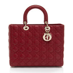 Dior Lambskin Lady Dior Large Tote (SHF-QajY9m)