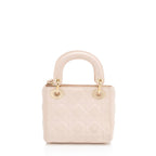 Dior Lambskin Lady Dior Mini Tote (SHF-TFr3Vt)