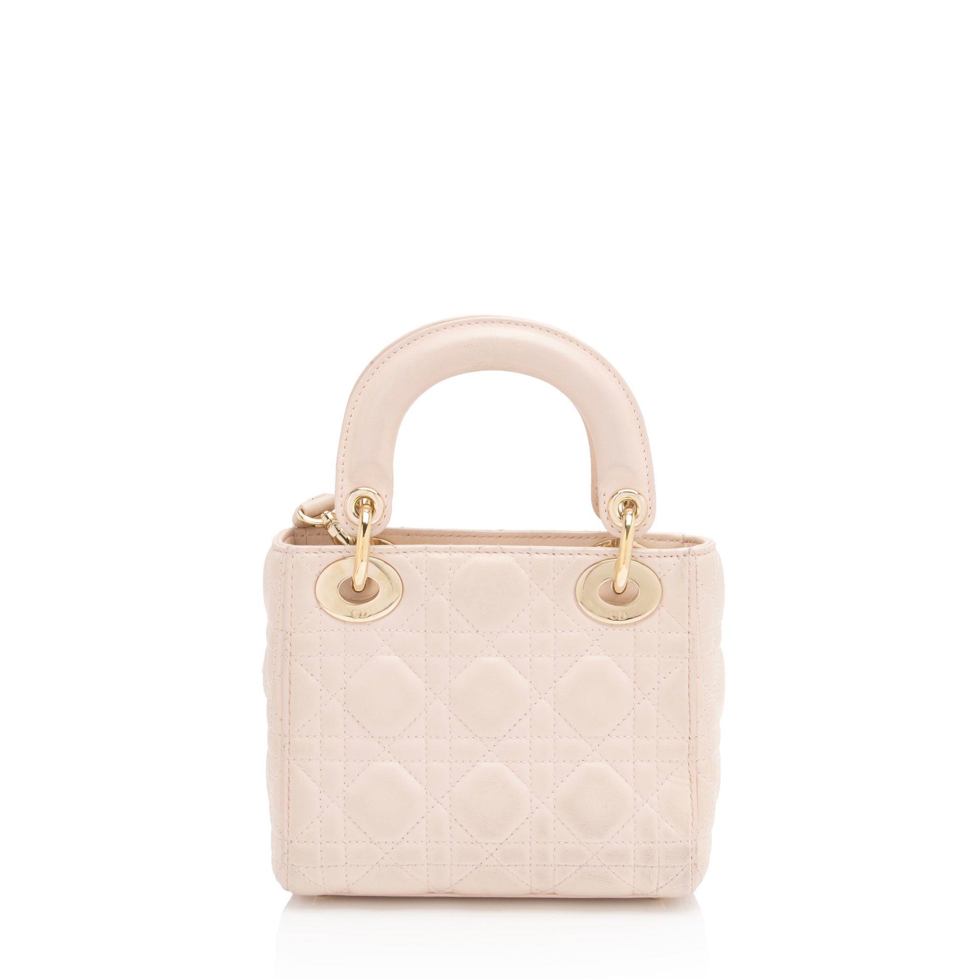 Dior Lambskin Lady Dior Mini Tote (SHF-TFr3Vt)