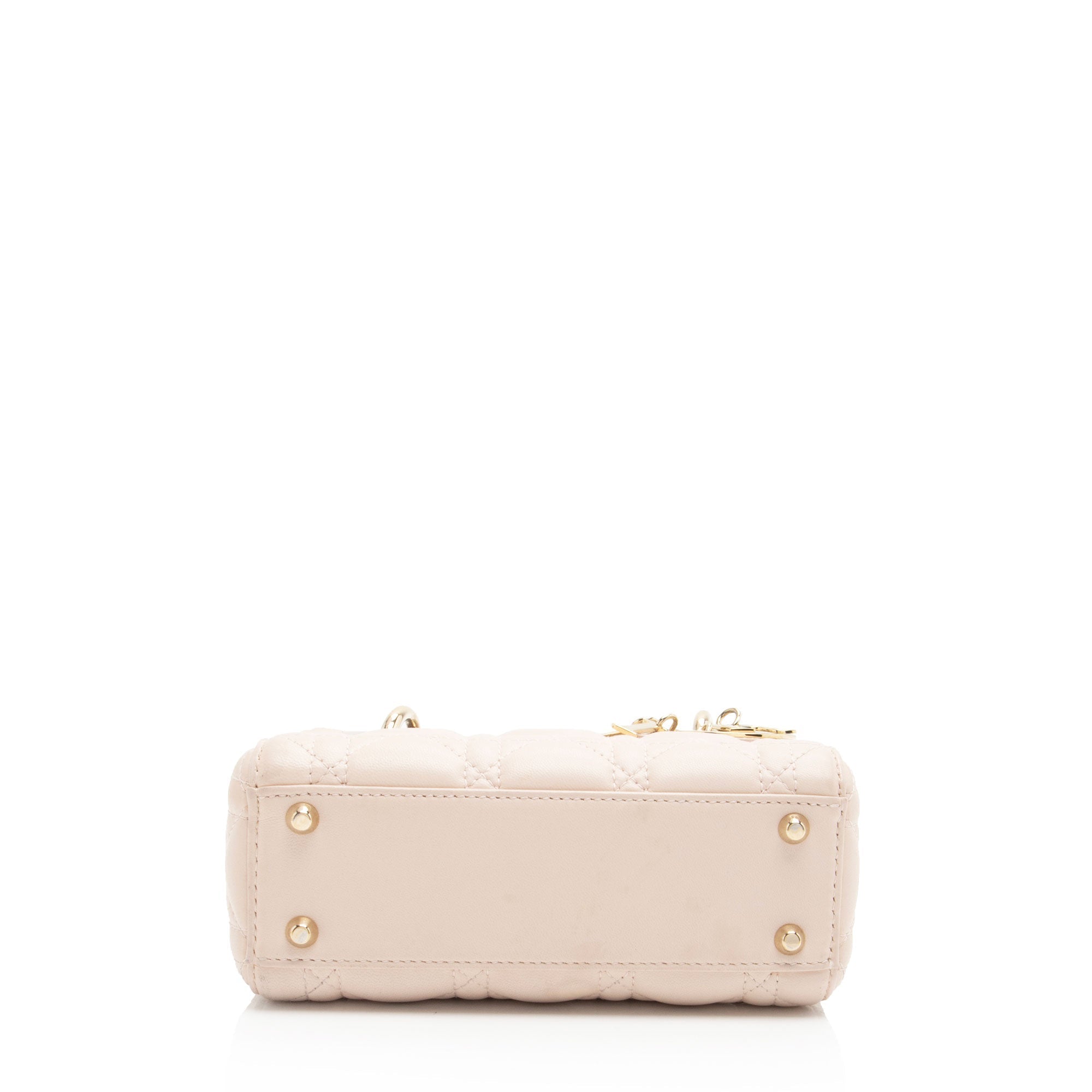 Dior Lambskin Lady Dior Mini Tote (SHF-TFr3Vt)