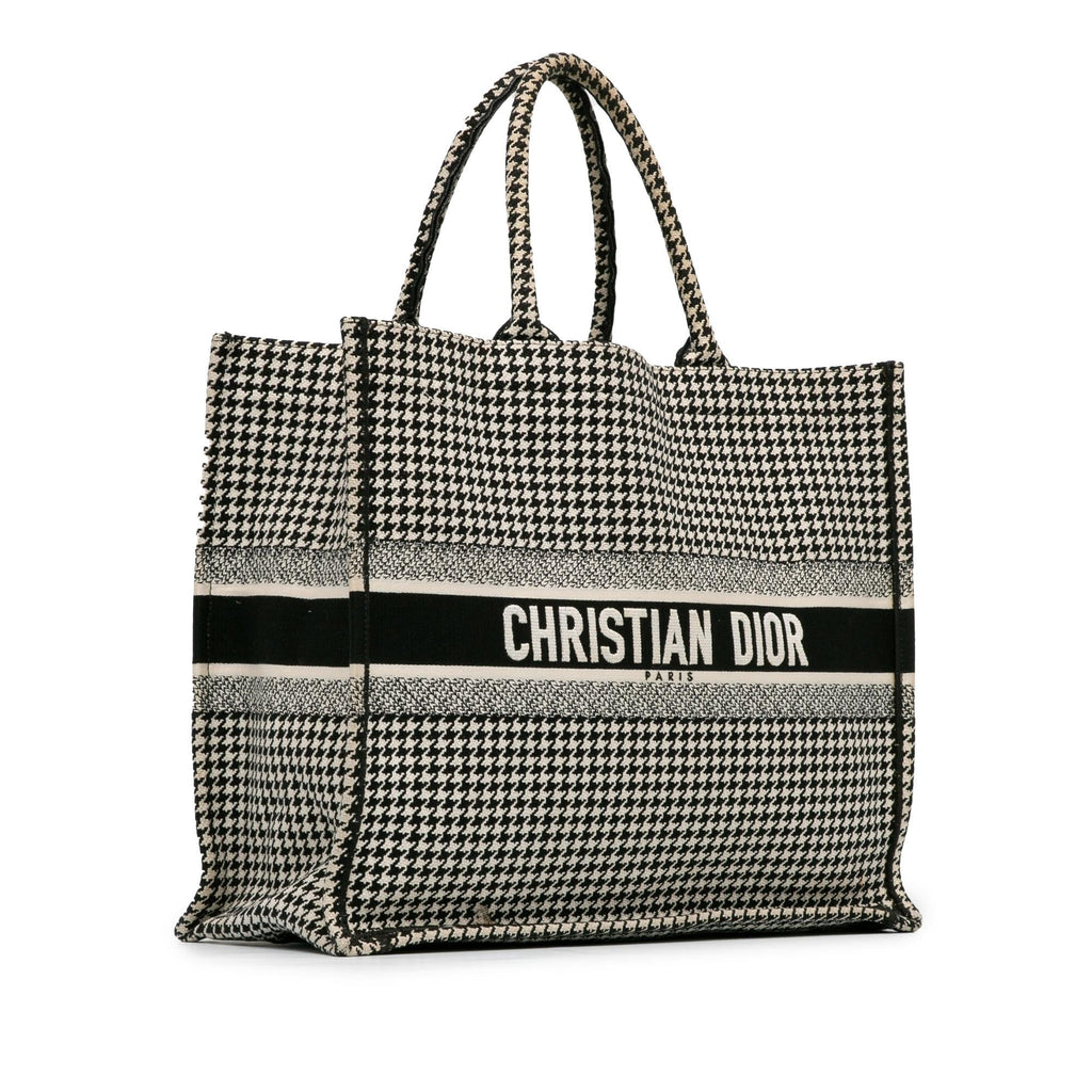 Dior Large Houndstooth Book Tote (SHG-uAGZEe)