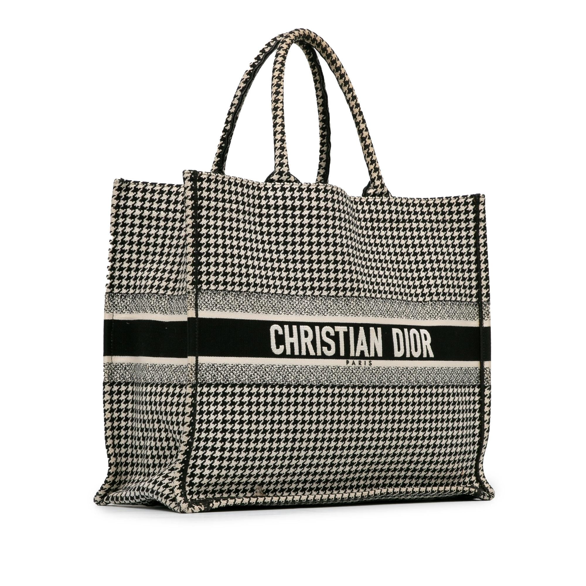 Dior Large Houndstooth Book Tote (SHG-uAGZEe)
