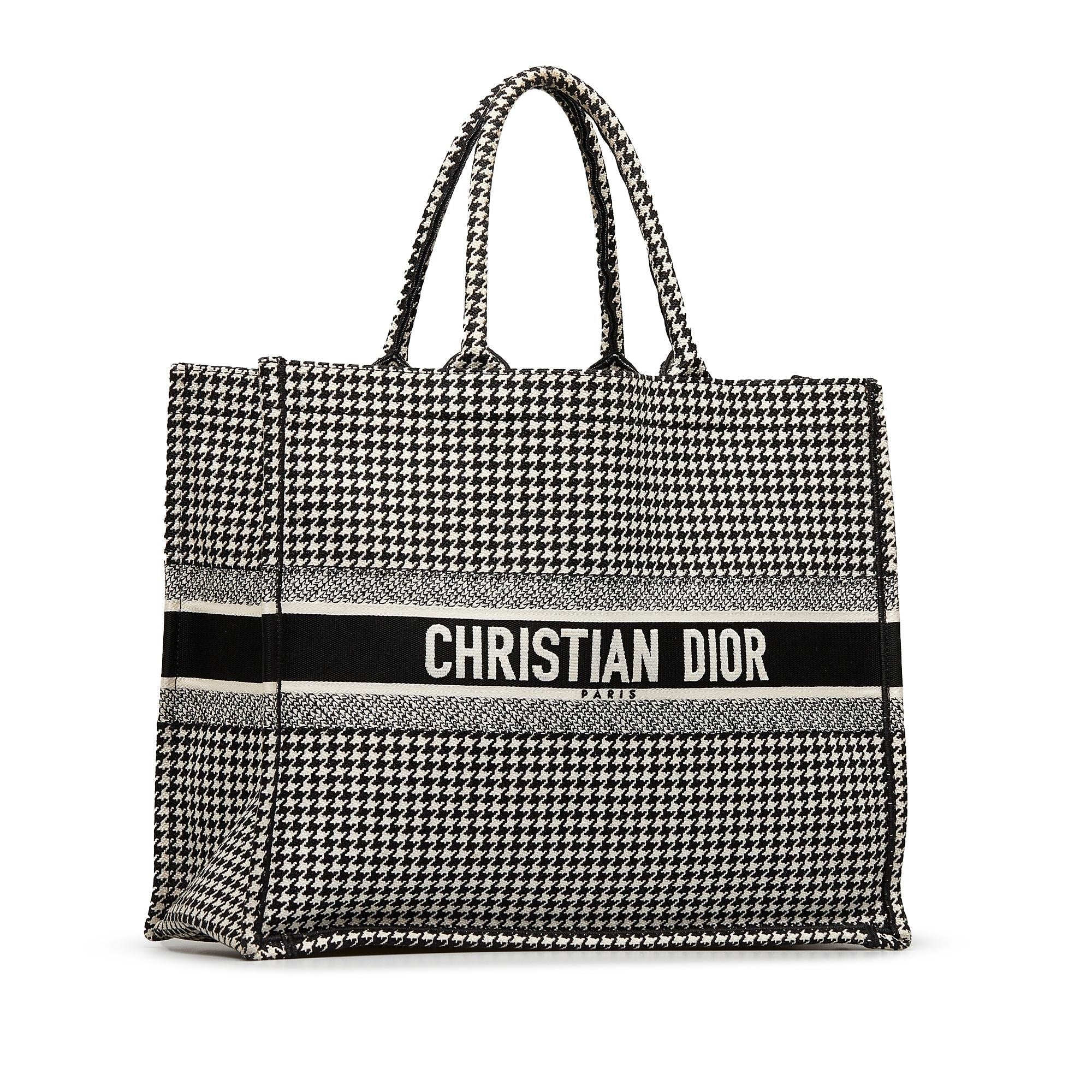 Dior Large Houndstooth Book Tote (SHG-y3z22g)