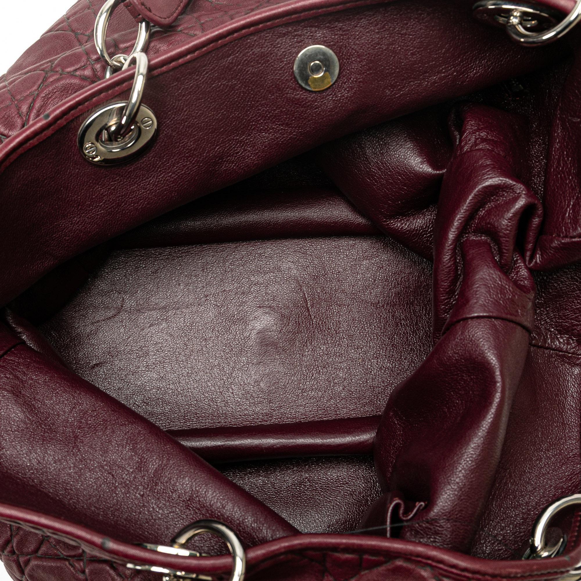 Dior Large Lambskin Cannage Lady Dior Soft Shopping Tote (SHG-kg4Y5I)