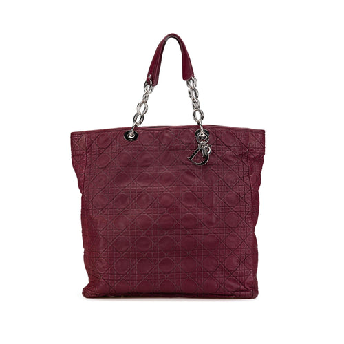 Dior Large Lambskin Cannage Lady Dior Soft Shopping Tote (SHG-kg4Y5I)