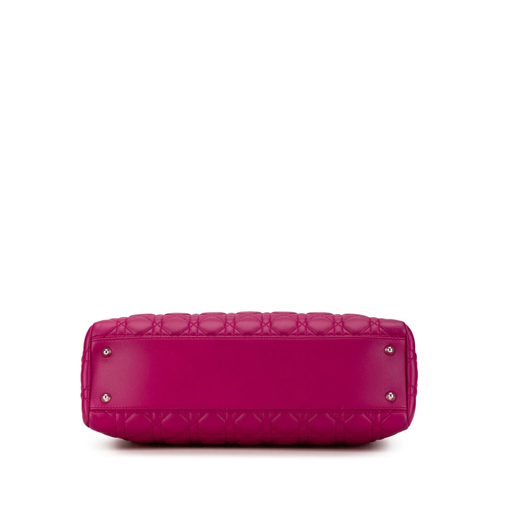 Dior Large Lambskin Cannage Soft Zipped Shopping Tote (SHG-TemZEe)