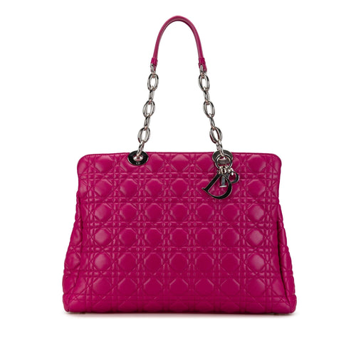 Dior Large Lambskin Cannage Soft Zipped Shopping Tote (SHG-TemZEe)