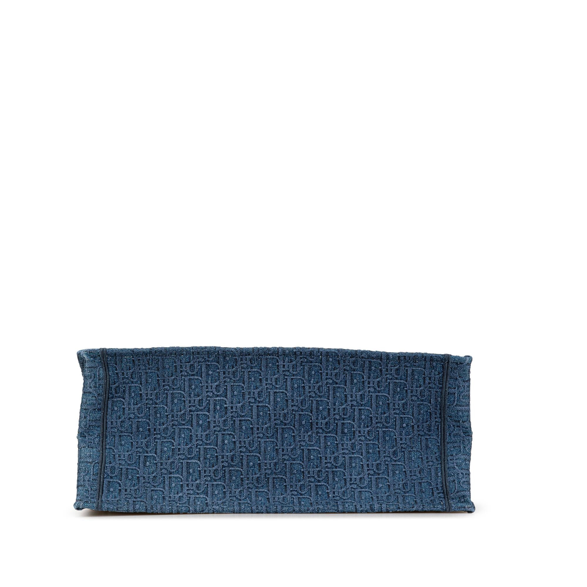 Dior Large Oblique Denim Book Tote (SHG-2aRetf)
