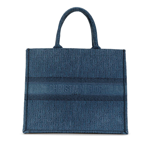 Dior Large Oblique Denim Book Tote (SHG-2aRetf)