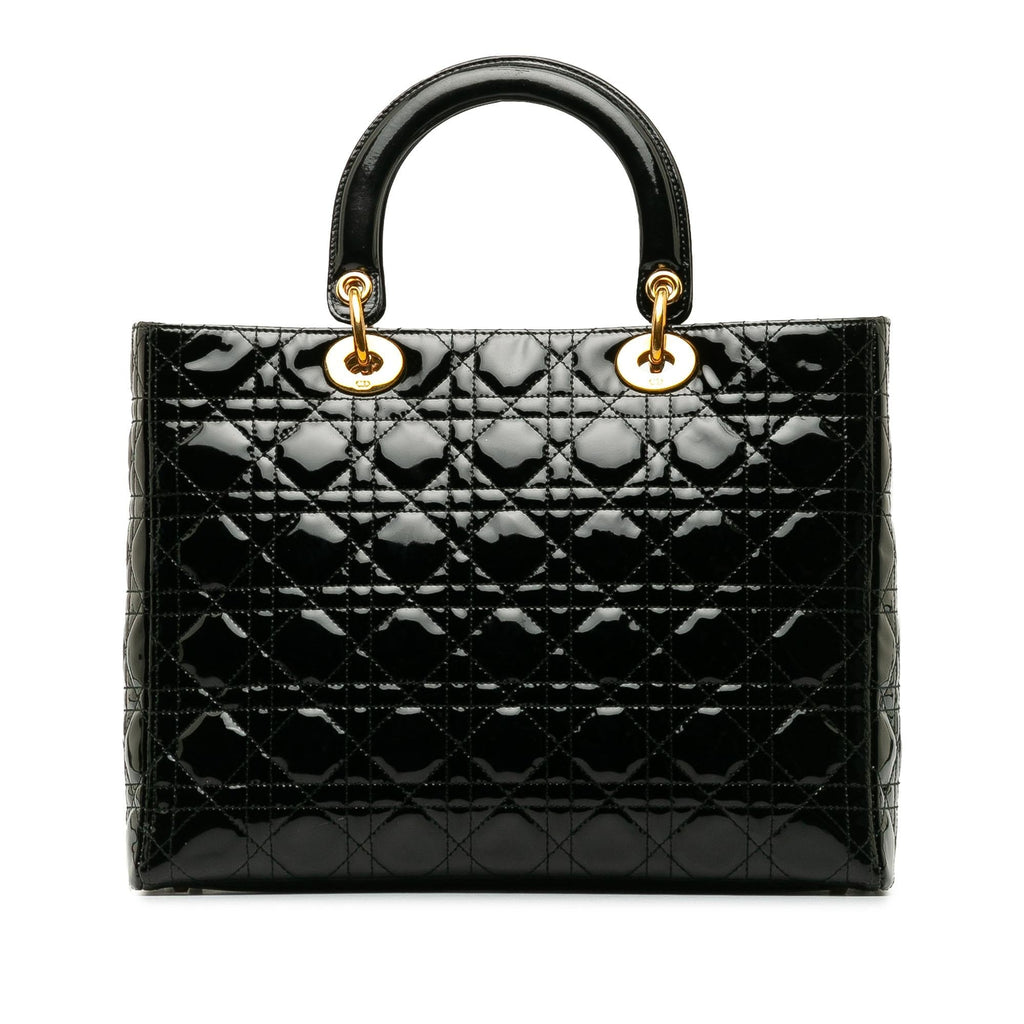 Dior Large Patent Cannage Lady Dior (SHG-LBSYp7)