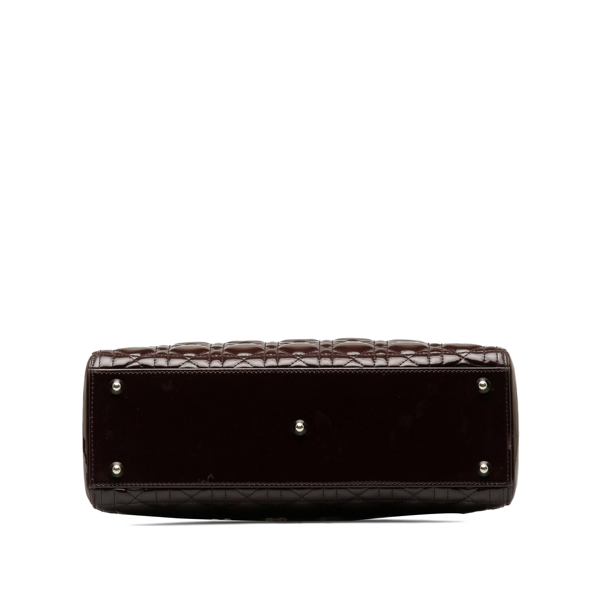 Dior Large Patent Cannage Lady Dior (SHG-LkCHAo)