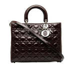 Dior Large Patent Cannage Lady Dior (SHG-LkCHAo)
