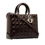 Dior Large Patent Cannage Lady Dior (SHG-LkCHAo)
