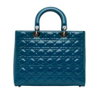Dior Large Patent Cannage Lady Dior (SHG-BlMPBZ)