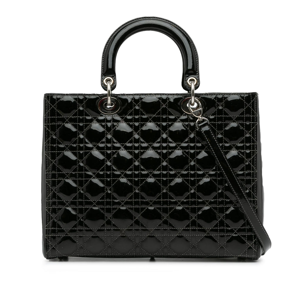 Dior Large Patent Cannage Lady Dior (SHG-bYroL1)