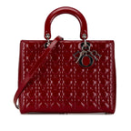 Dior Large Patent Cannage Lady Dior (SHG-CWEdfR)