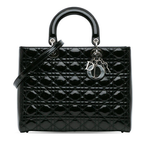 Dior Large Patent Cannage Lady Dior (SHG-IAwgOV)