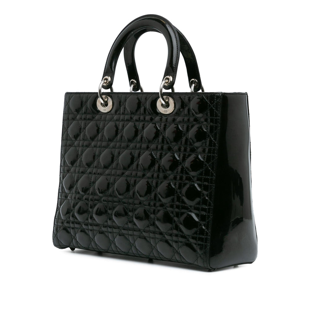 Dior Large Patent Cannage Lady Dior (SHG-IAwgOV)