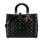 Dior Large Patent Cannage Lady Dior (SHG-x8FAaX)