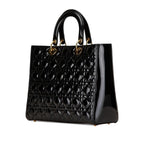 Dior Large Patent Cannage Lady Dior (SHG-x8FAaX)