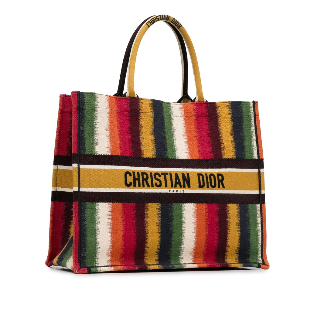 Dior Large Striped Book Tote (SHG-qbocPq)