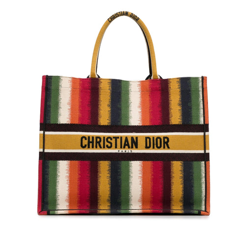 Dior Large Striped Book Tote (SHG-pZdLTL)