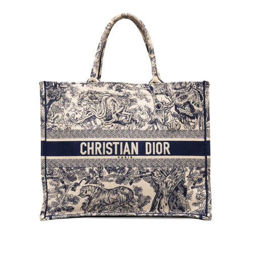 Dior Large Toile De Jouy Book Tote (SHG-zBob0t)