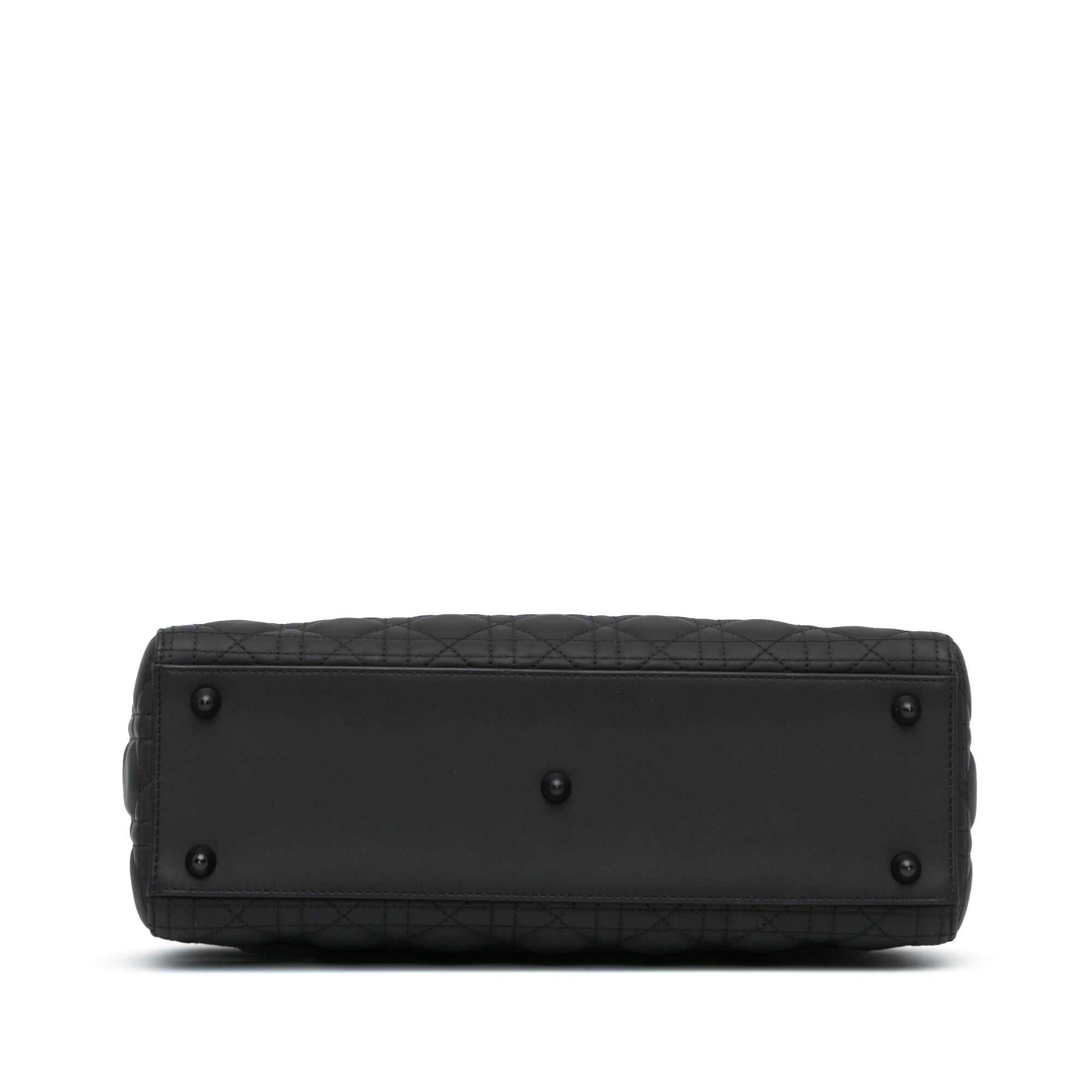 Dior Large Ultra Matte Calfskin Cannage Lady Dior (SHG-Mtgd6q)