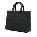 Dior Large Ultra Matte Calfskin Cannage Lady Dior (SHG-Mtgd6q)