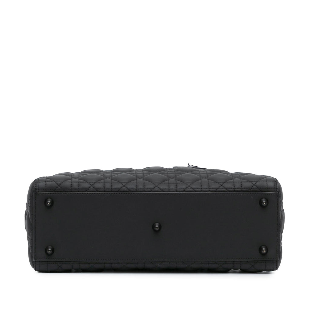 Dior Large Ultra Matte Calfskin Cannage Lady Dior (SHG-e5IVhs)