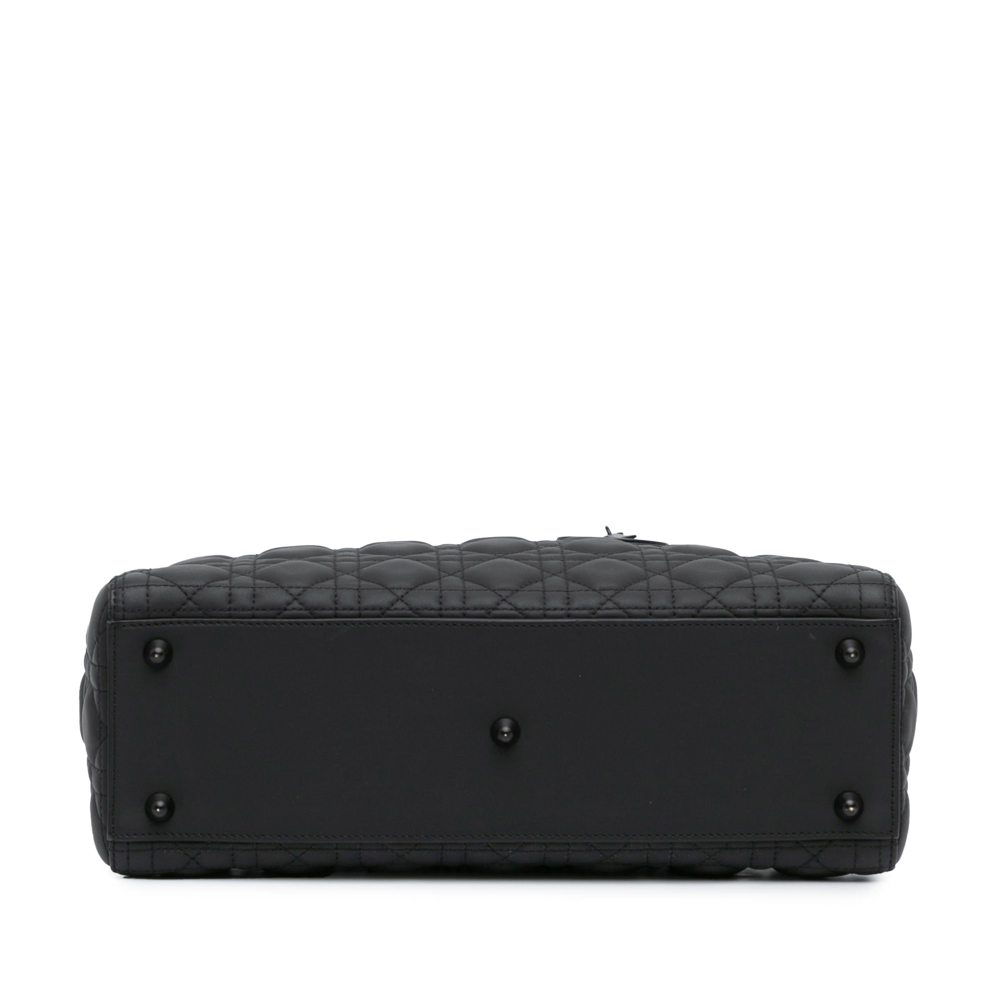 Dior Large Ultra Matte Calfskin Cannage Lady Dior (SHG-e5IVhs)