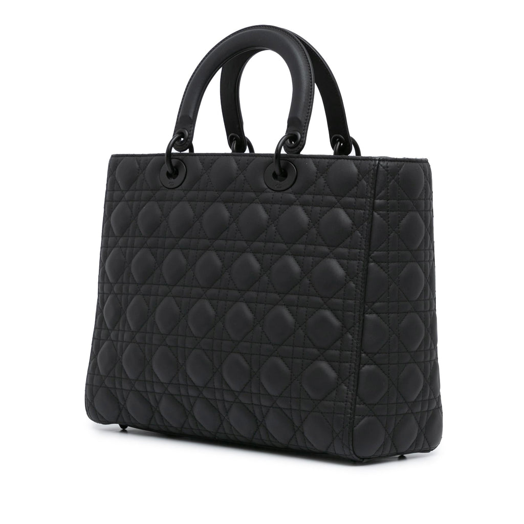 Dior Large Ultra Matte Calfskin Cannage Lady Dior (SHG-e5IVhs)