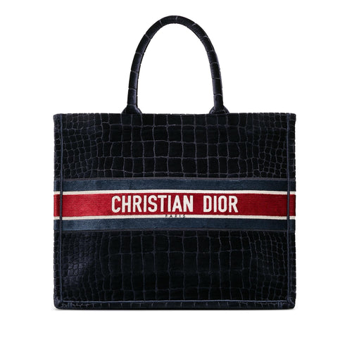 Dior Large Velvet Embossed Book Tote (SHG-zVJstJ)