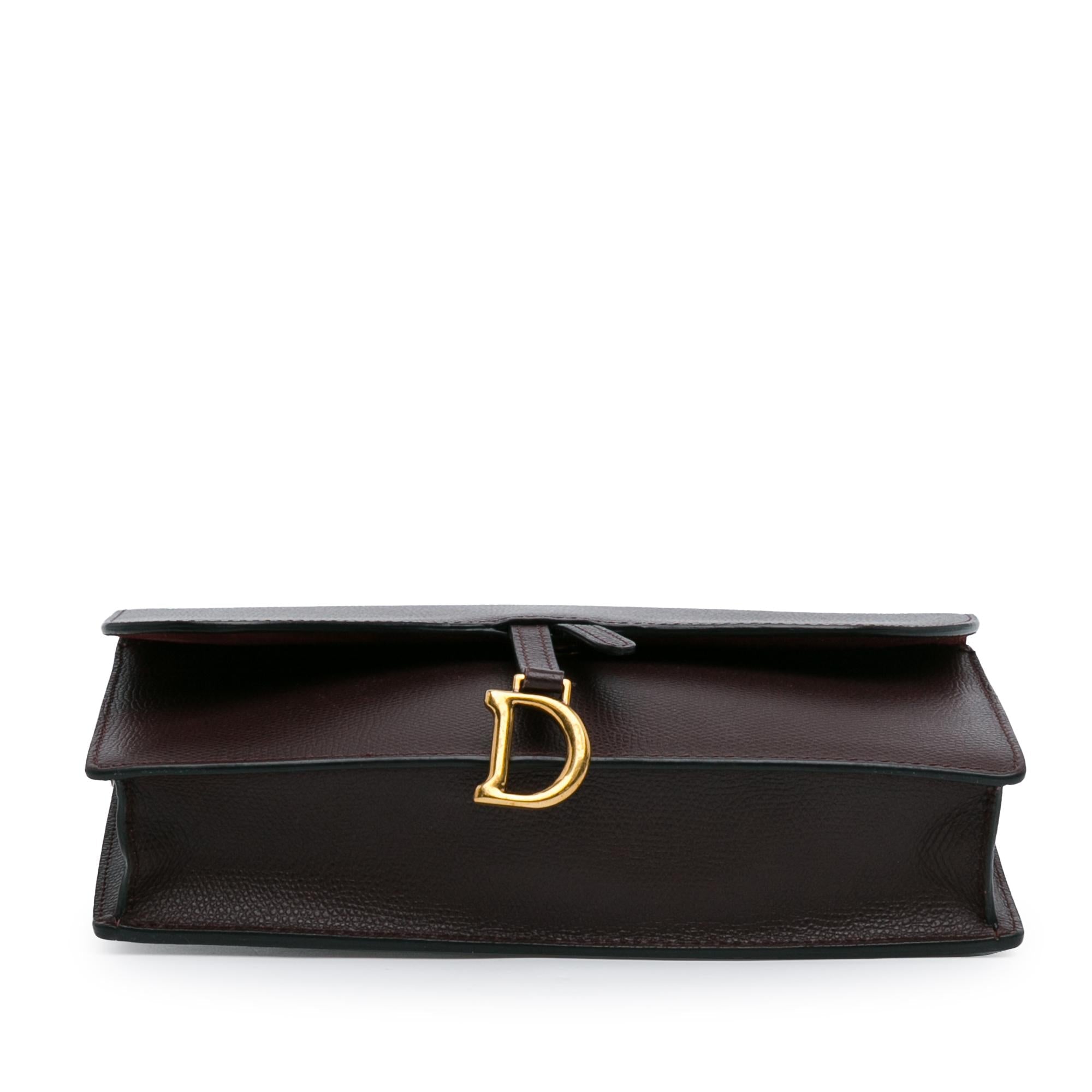 Dior Leather Saddle Wallet On Chain (SHG-8D6TKG)