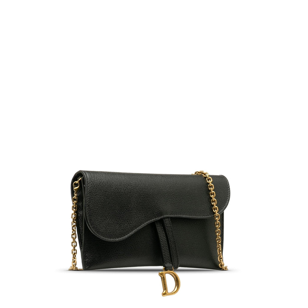 Dior Leather Saddle Wallet On Chain (SHG-i9ZAJm)