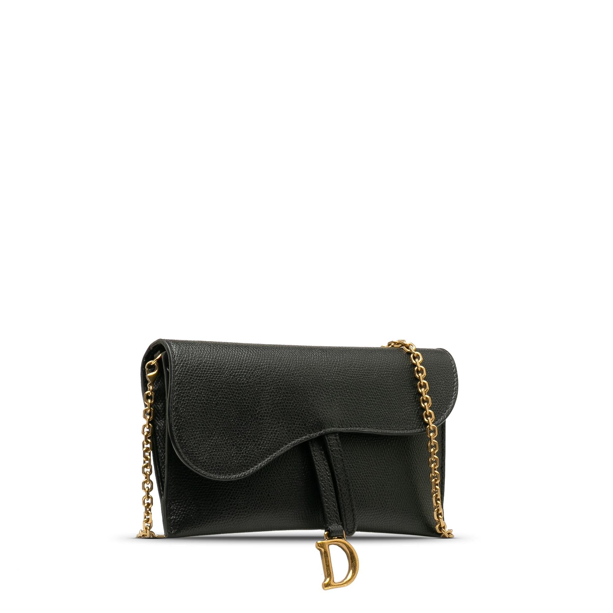Dior Leather Saddle Wallet On Chain (SHG-i9ZAJm)