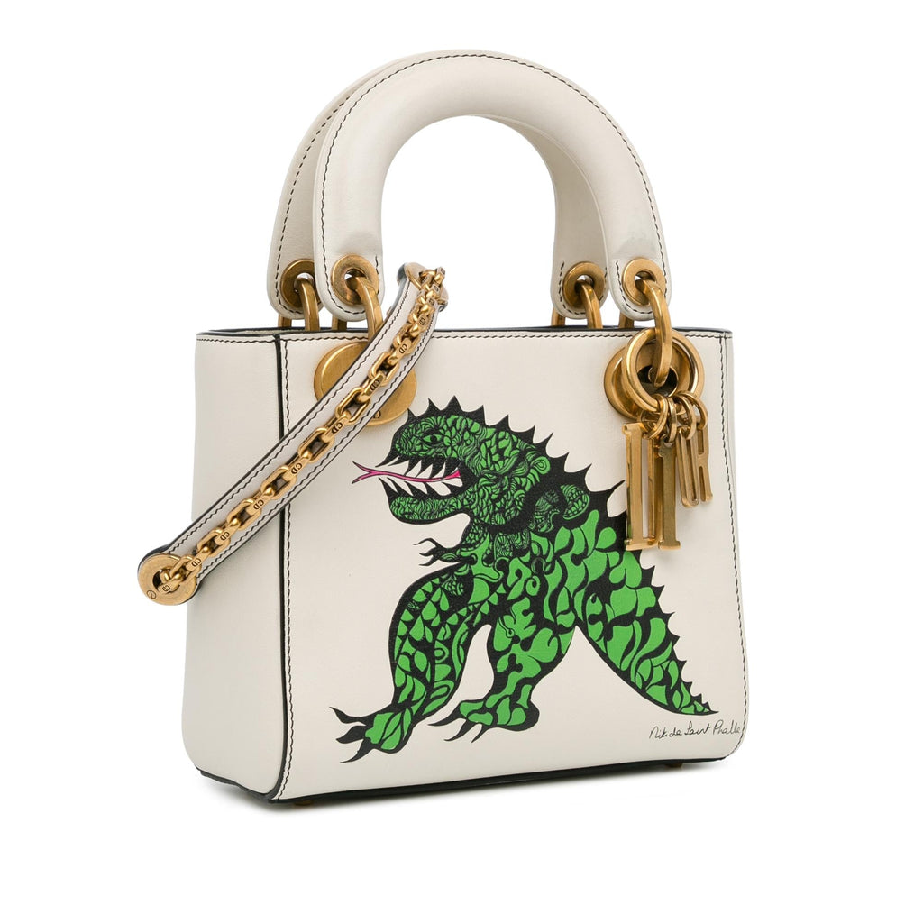 Dior Limited Edition Niki De Saint Phalle Mini Dragon Calfskin Lady Dior (SHG-C3LcwE)