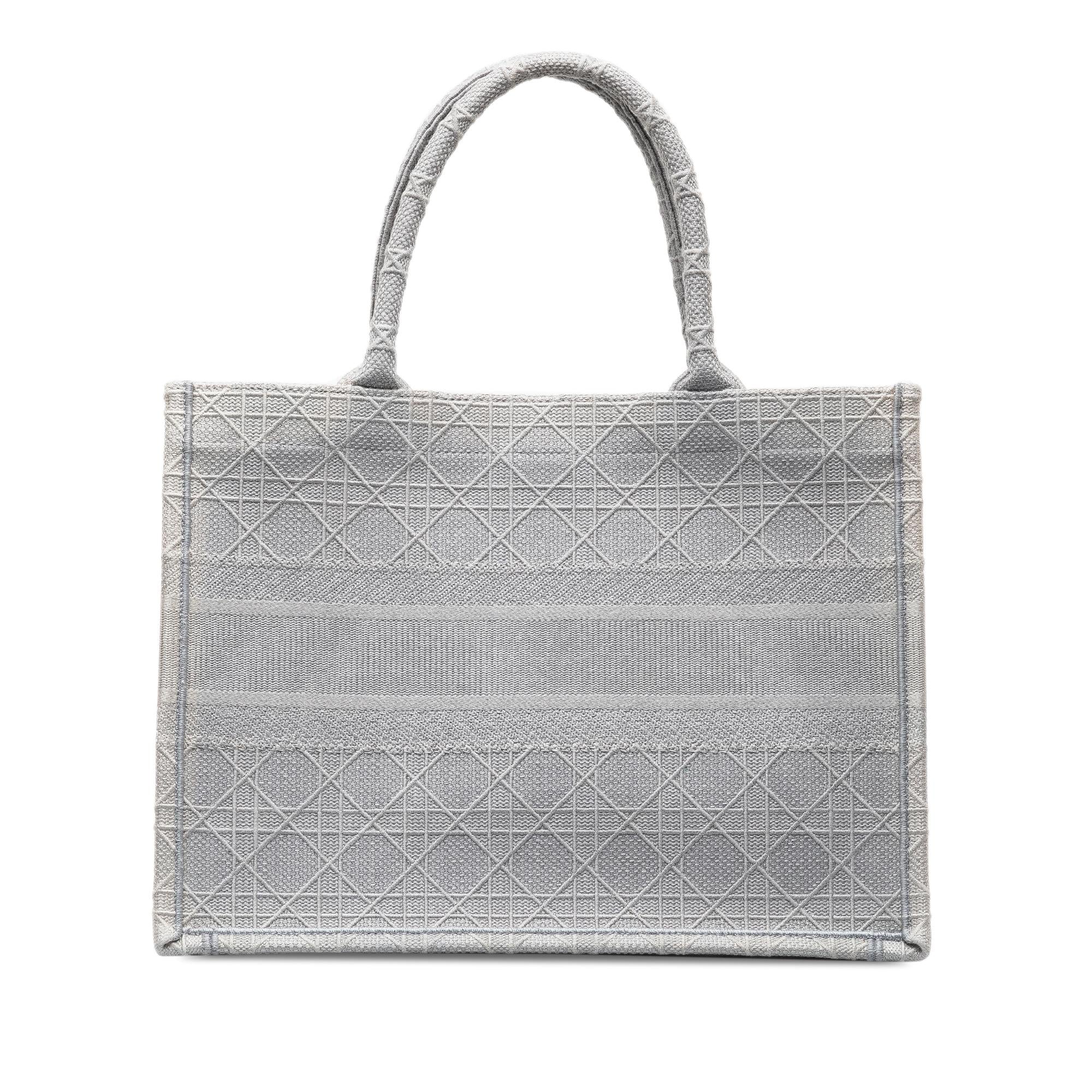 Dior Medium Cannage Embroidered Book Tote (SHG-dwrZnB)