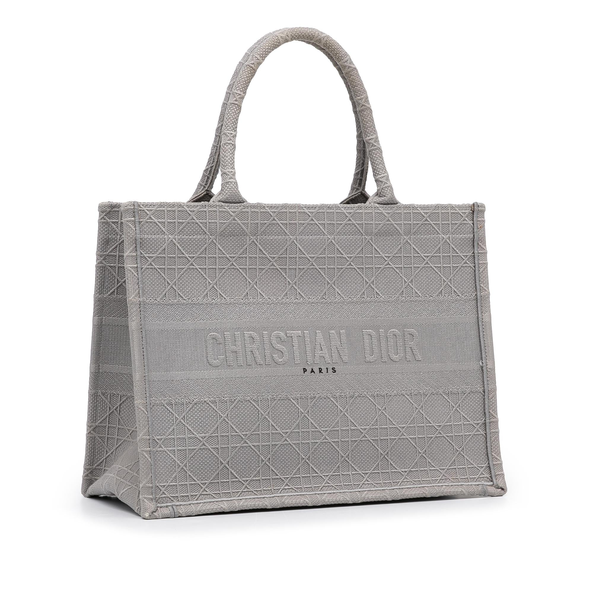 Dior Medium Cannage Embroidered Book Tote (SHG-nY1bZg)