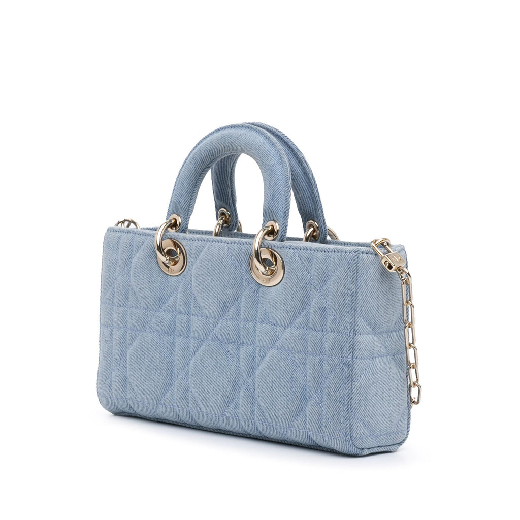 Dior Medium Denim Macrocannage Lady D Joy Satchel (SHG-F26KTq)