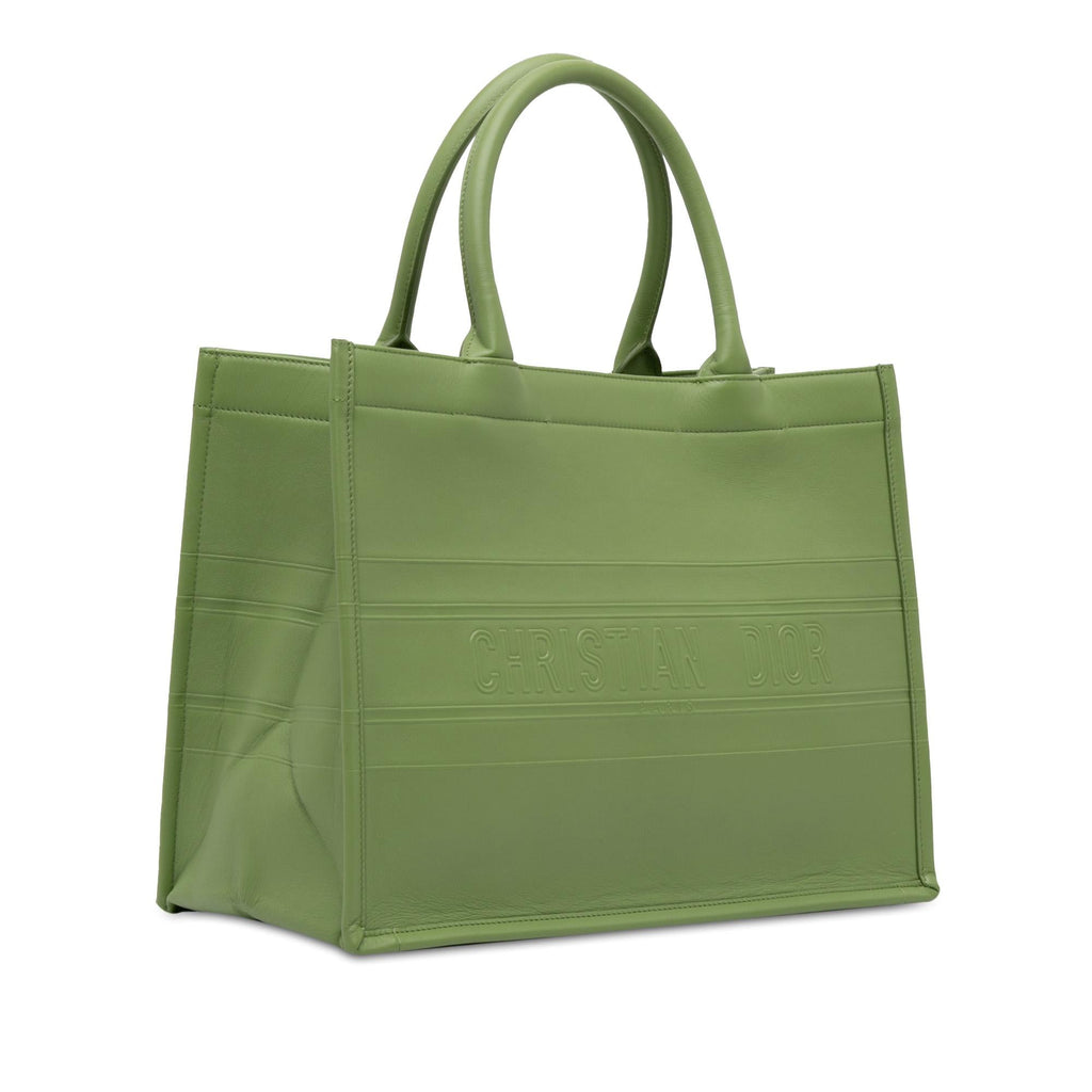 Dior Medium Embossed Leather Book Tote (SHG-t7LciD)