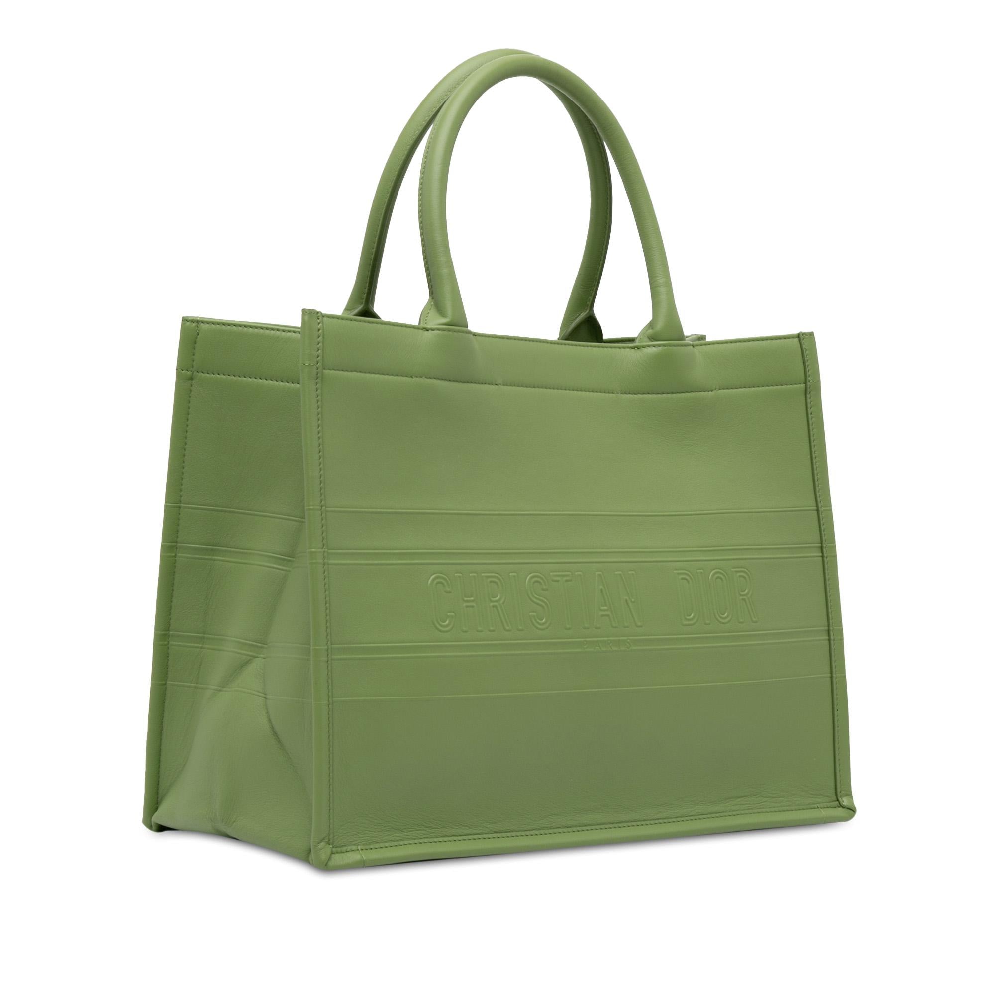 Dior Medium Embossed Leather Book Tote (SHG-t7LciD)