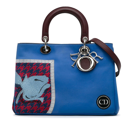 Dior Medium Embroidered Diorissimo Satchel (SHG-e9Cg2i)